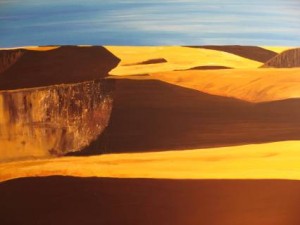 <b>jeux d'ombre et lumiere sur les dunes dans le desert de Lybie</b>