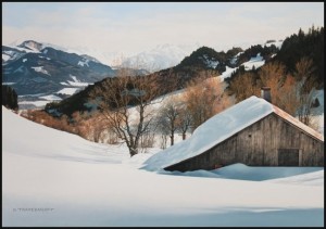chalet sous la neige M.Trapezaroff